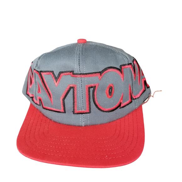 Red and Gray Daytona International Speedway Wrap Around Lettering Snapback Hat - Picture 1 of 7